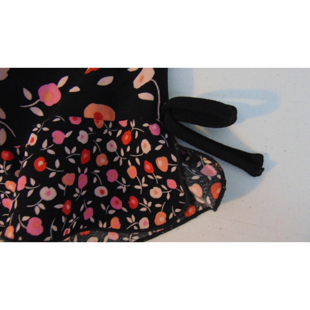 Talbots Floral Shift Dress Womens Size 12 Flutter Sleeve w/Bow Detail Ditsy Knee - Picture 7 of 9